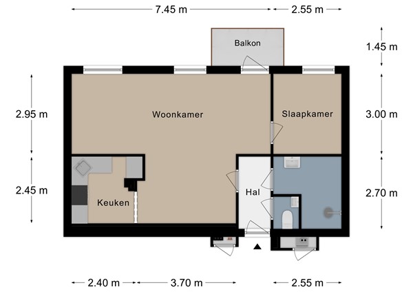Floorplan - Haghenstraat 13, 6461 VT Kerkrade